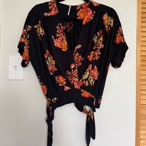 Free people dolman sleeve wrap top